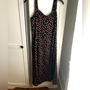 Long floral summer dress with Side slit